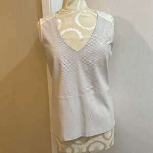 Leather 7 for All Mankind Cream Perforated Sleeveless Tank Top S